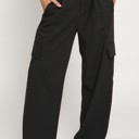 Small Black Heather Woven Cargo Trousers