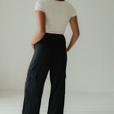 Small Black Heather Woven Cargo Trousers