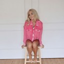 S-M Cali Cropped Waffle Raw Hem Shacket