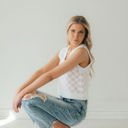 Large Pink Check Mate Sweater Vest