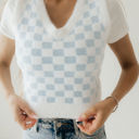 Small Blue Check Mate Sweater Vest