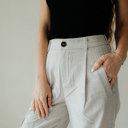  Heather Woven Cargo Trousers