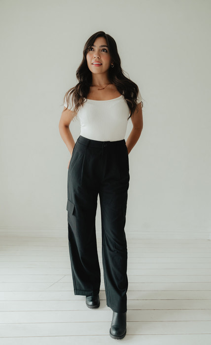 Heather Woven Cargo Trousers