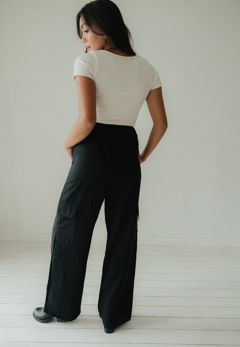 Heather Woven Cargo Trousers