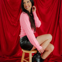  Hadley Faux Leather Mini Skirt