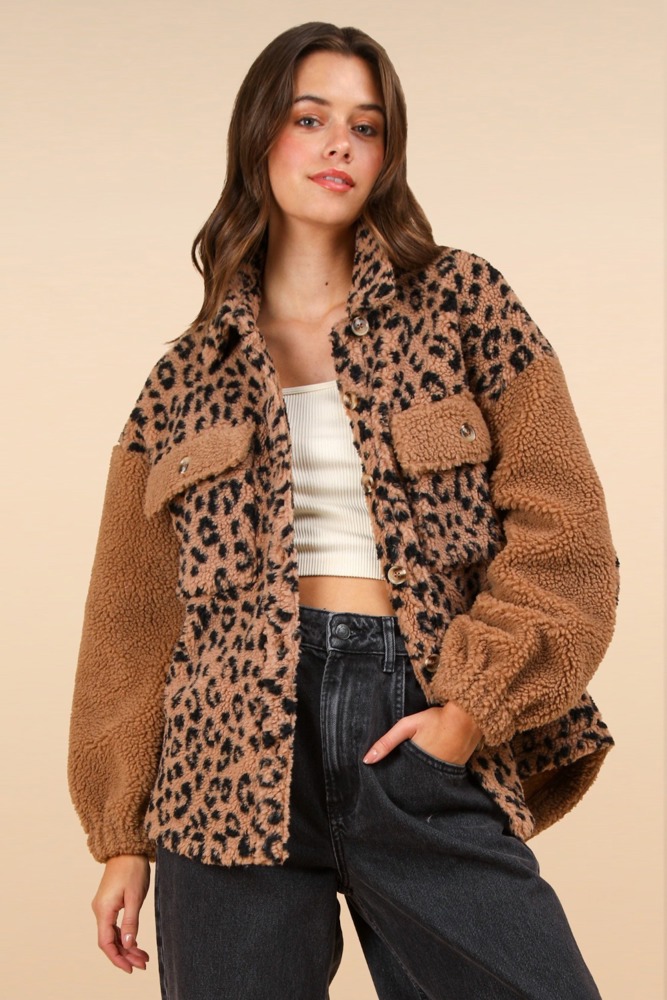 Tommy Fuzzy Leopard Jacket