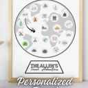  Travel Bucket list Poster; World Traveler Personalized Poster with stickers; Gift for Travelers; Family Travel Poster with Destination Stickers; Family Adventure Gift; Experience gift