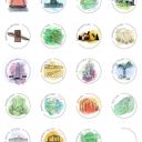 US Travel Poster Bucket List; Traveler Bullet Journal; US Family Travels Wall Decor; Gift of Experience Travel Poster with Stickers