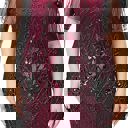  Plus Size 1920s Flapper Dress – Burgundy Sequin Beaded Fringe Cocktail Party Dress