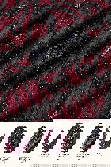 Plus Size 1920s Flapper Dress – Burgundy Sequin Beaded Fringe Cocktail Party Dress