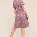  Joy V-Neck Lavender Eye-let Lace Dress; Teen Easter Dress