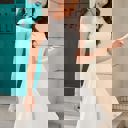  White A-Line Cocktail Dress – Sleeveless Lace Halter Fit & Flare Party Dress