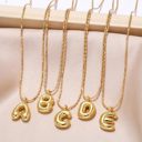  DaniEmCo Trendy Waterdrop Necklace | Personalized Initial Letter | Gold Finish