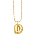 D DaniEmCo Trendy Waterdrop Necklace | Personalized Initial Letter | Gold Finish