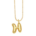 H DaniEmCo Trendy Waterdrop Necklace | Personalized Initial Letter | Gold Finish