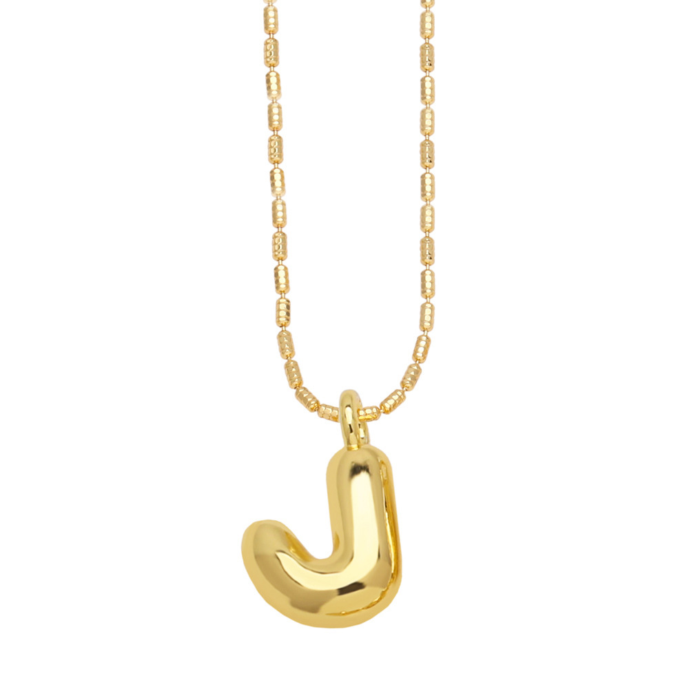 DaniEmCo Trendy Waterdrop Necklace | Personalized Initial Letter | Gold Finish