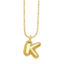 K DaniEmCo Trendy Waterdrop Necklace | Personalized Initial Letter | Gold Finish