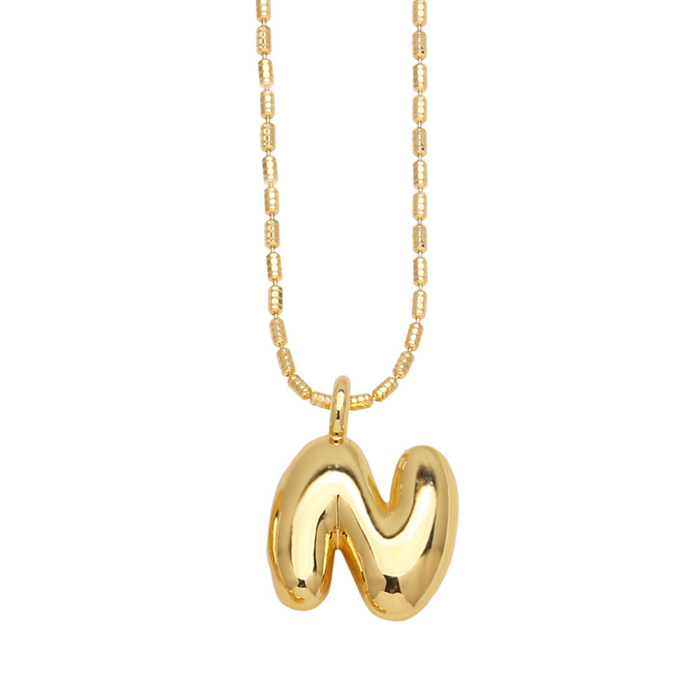 DaniEmCo Trendy Waterdrop Necklace | Personalized Initial Letter | Gold Finish