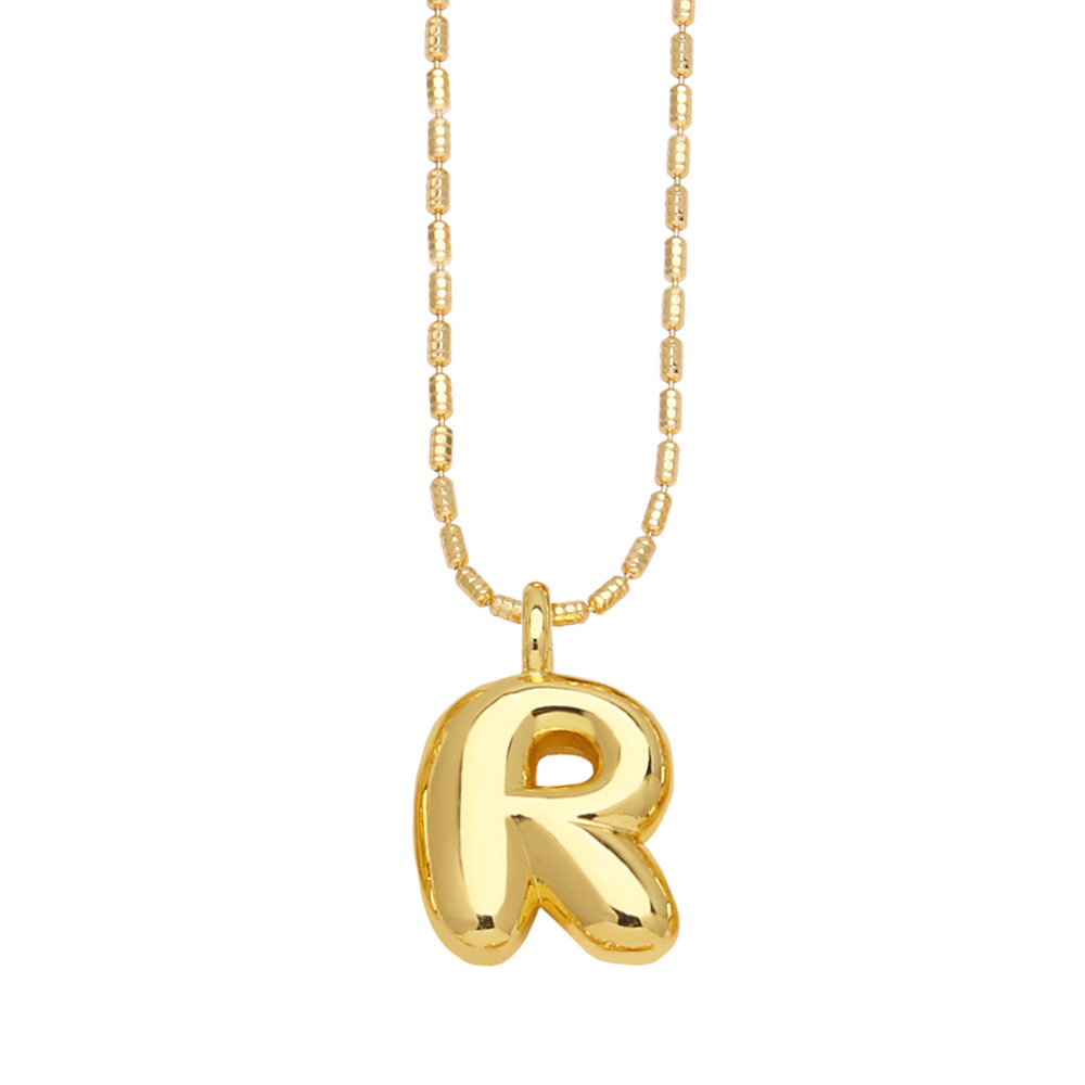 DaniEmCo Trendy Waterdrop Necklace | Personalized Initial Letter | Gold Finish