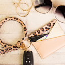 Blush DaniEmCo FARRAH KEY RING BANGLE WALLET | Grab-N-Go Wallets | Vegan Leather