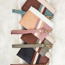  DaniEmCo TRIPLE TONE CC WALLET | Vegan Leather | Wristlet Strap |Credit Card Boutique Wallets 