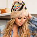  DaniEmCo AZTEC BEANIE | Soft & Comfy Pom Hat | 2 Colors