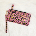 Pink Leopard DaniEmCo BELLA WALLET | Grab & Go Wristlet | Vegan Leather | Zipper Boutique Wallets 