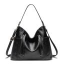 Black DaniEmCo TATUM Lux Handbag | Vegan Leather | Optional Monogram Personalized | Luxury Bag