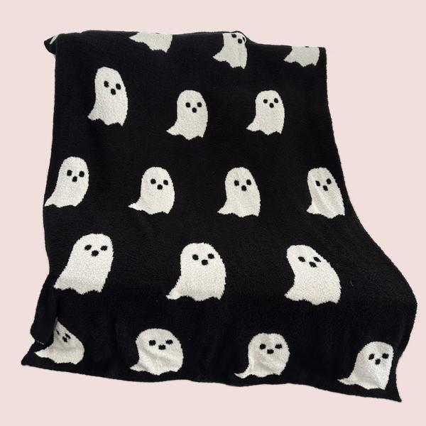 DaniEmCo Boo Halloween Ghost Blanket | Super Soft & Snuggle Cozy | Dreamy Feel