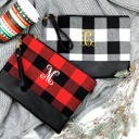  DaniEmCo BUFFALO CHECK Monogram Clutch | Personalized Gift | Removable Wristlet Bag