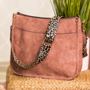Blush DaniEmCo CALLISTA Vegan Leather Crossbody Bag | Animal Strap | Optional Monogram | Personalized Handbag