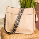 Cream DaniEmCo CALLISTA Vegan Leather Crossbody Bag | Animal Strap | Optional Monogram | Personalized Handbag