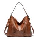 Cognac DaniEmCo TATUM Lux Handbag | Vegan Leather | Optional Monogram Personalized | Luxury Bag