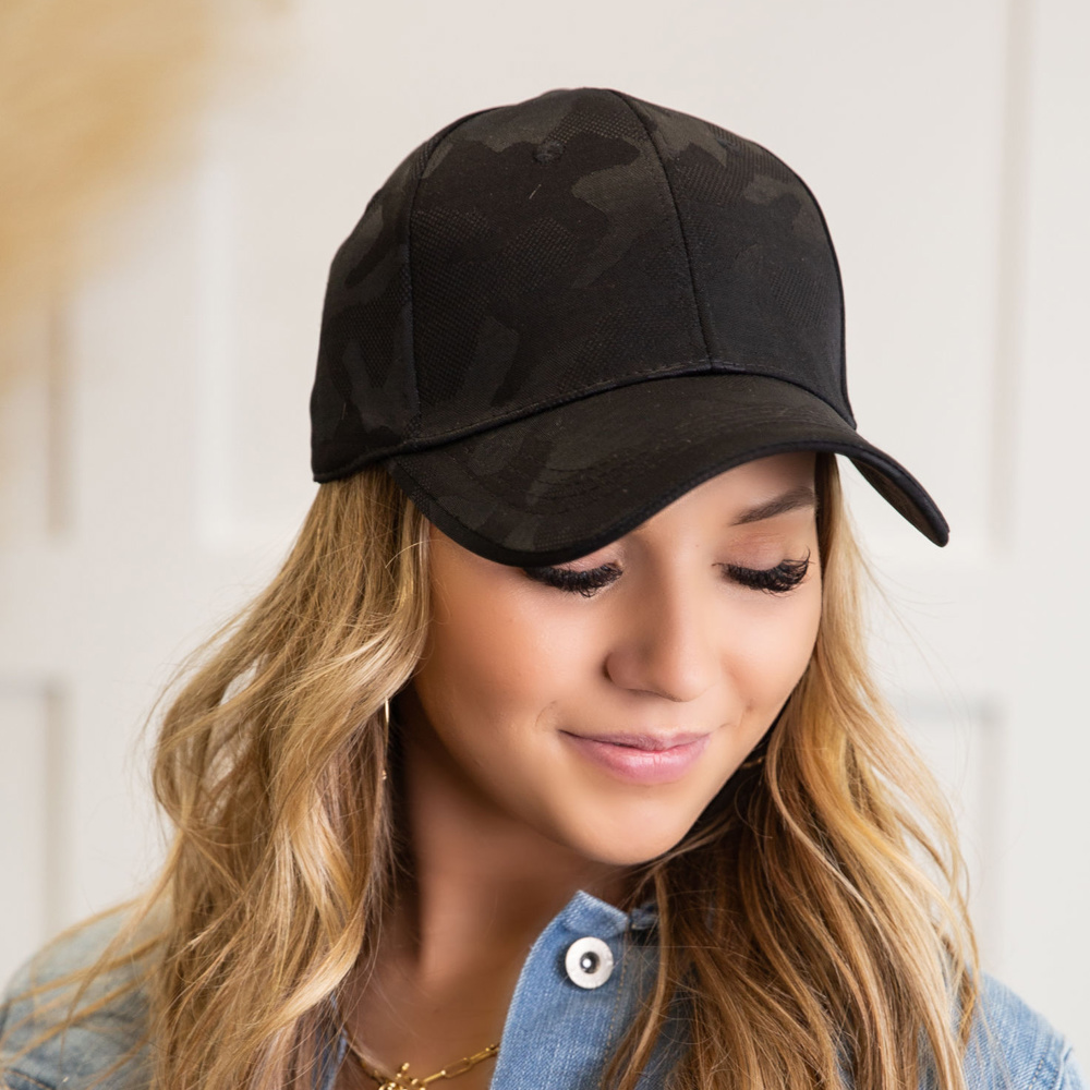 DaniEmCo Black Camo Baseball Cap | Everyday Hat | Chic Boutique Style