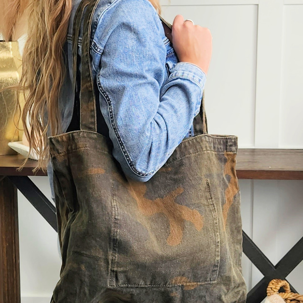 DaniEmCo CAMO TOTE BAG | Cotton Canvas | Open Design