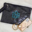  DaniEmCo ONYX DANI CLUTCH | Optional Monogram | Grab & Go Leopard Print Clutch Bag | Personalized Gift