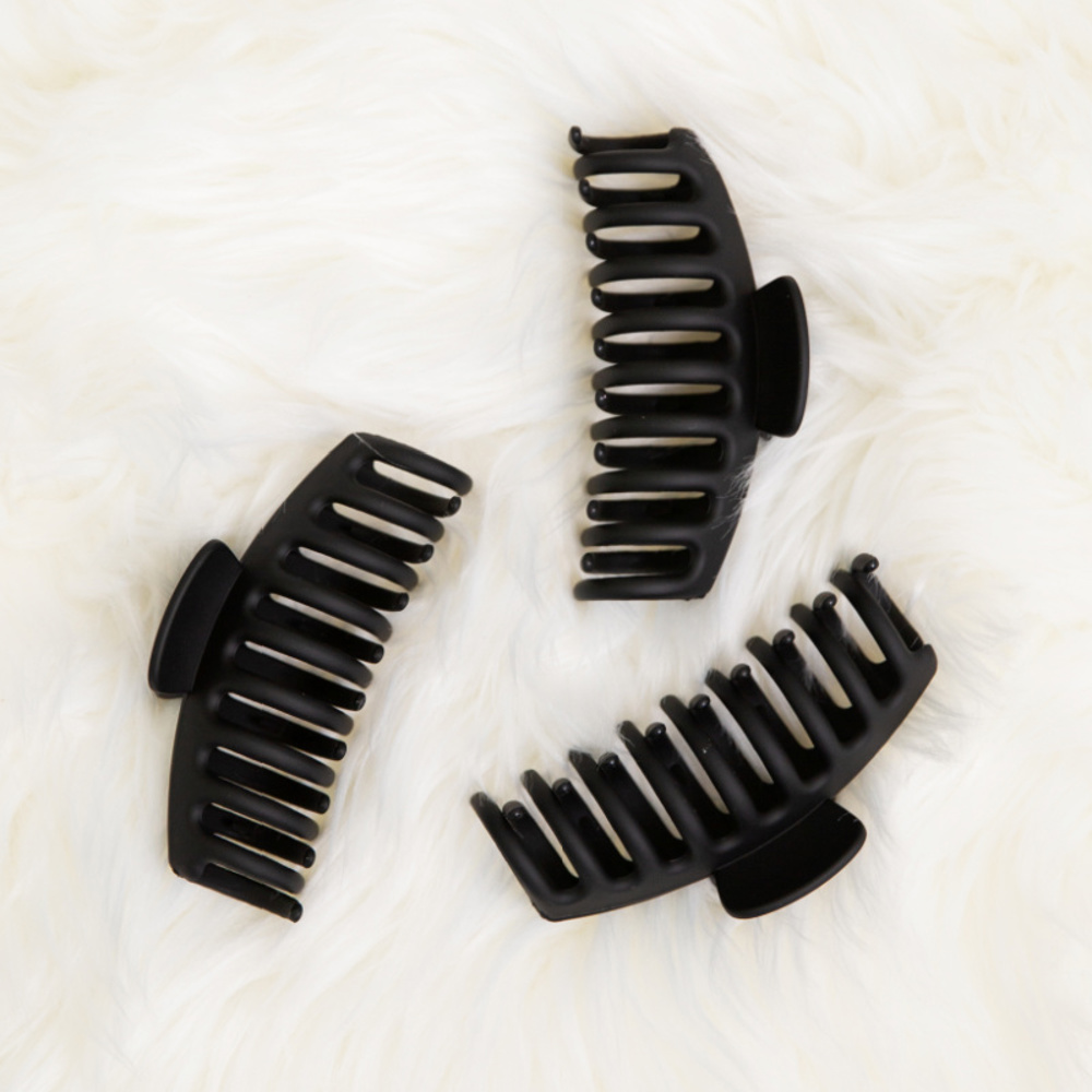 DaniEmCo Essential Hair Claw Clips | 3 Pack | Everyday Hair Claws | Complimentary Color Packs