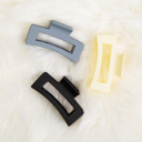 Style #6: Rectangle Black/Cream/Gray DaniEmCo Essential Hair Claw Clips | 3 Pack | Everyday Hair Claws | Complimentary Color Packs