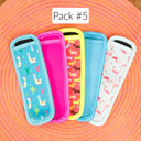 Pack #5 DaniEmCo FREEZER POPPERS 5 Pack | Neoprene Holders | Machine Washable | 5 Style Collection