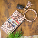  DaniEmCo GEORGIA KEY RING BANGLE WALLET | Holds CC | Zipper Pocket