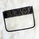 GLAM DaniEmCo CHENILLE LETTER POUCH | Travel Bag | Clear Design | Organizing Bags | Holiday Gift | Gift For Teen