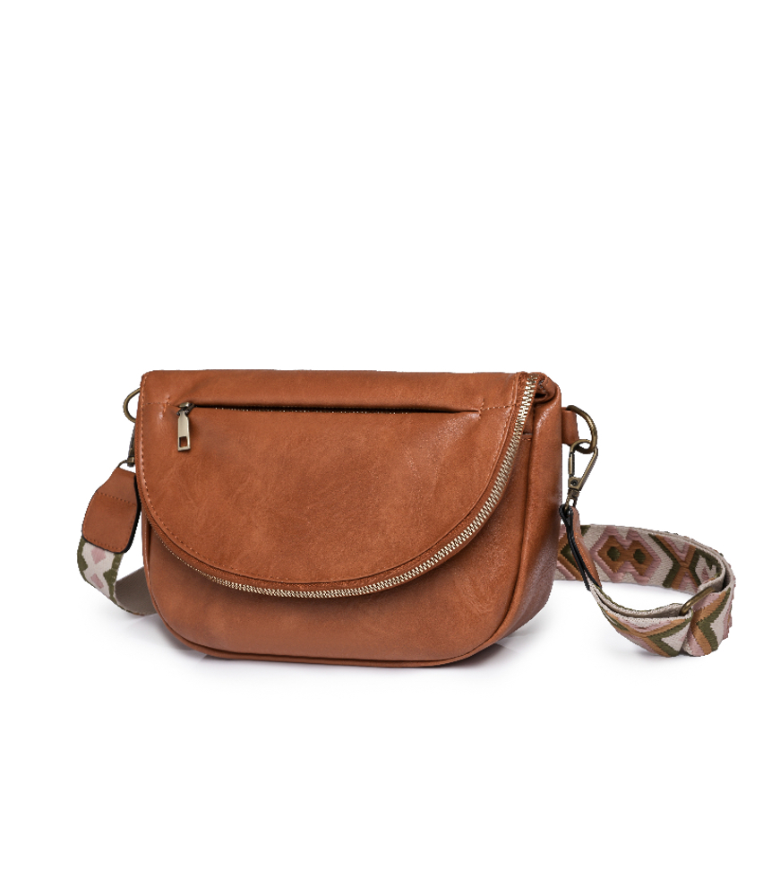 DaniEmCo HARLIE Crossbody Bag | Sling Handbag | Vegan Leather | Pattern Removable Strap