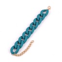 Teal DaniEmCo Chunky Chain Bracelets | Fun Chain Design | Gold Clasp