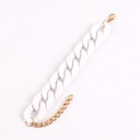 White DaniEmCo Chunky Chain Bracelets | Fun Chain Design | Gold Clasp