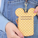 Polka Dot Yellow DaniEmCo MAGICAL TRAVELS Lanyard | Ticket Credit Card Holder Wallet