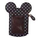 Polka Dot Black DaniEmCo MAGICAL TRAVELS Lanyard | Ticket Credit Card Holder Wallet