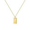 Gold-Plated A DaniEmCo Stamped Initial Letter Necklace | 18K Plated Gold | Personalized Jewelry Gift