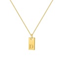 Gold-Plated D DaniEmCo Stamped Initial Letter Necklace | 18K Plated Gold | Personalized Jewelry Gift