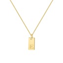 Gold-Plated E DaniEmCo Stamped Initial Letter Necklace | 18K Plated Gold | Personalized Jewelry Gift