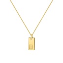 Gold-Plated H DaniEmCo Stamped Initial Letter Necklace | 18K Plated Gold | Personalized Jewelry Gift